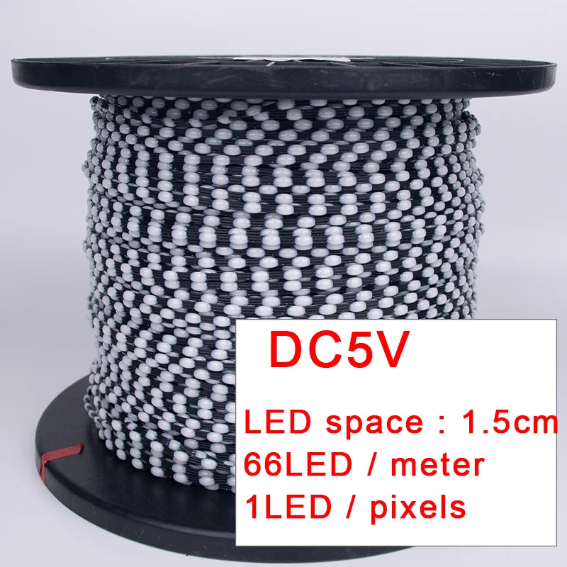 5V WS2811 WS2812 3PIN Black Wire LED String Lights Dream Color Accessories RGBIC Addressable Individually Fairy Light