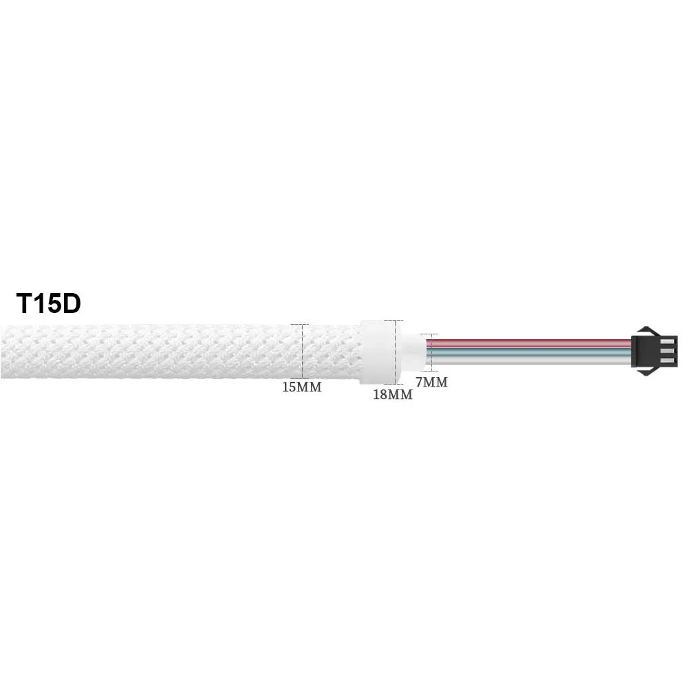 WS2812B WS2811 Round Fabric Reticulate Pattern LED Neon Strip 50Leds/m Addressable Flexible Silicone Light Tape IP67 DC5V