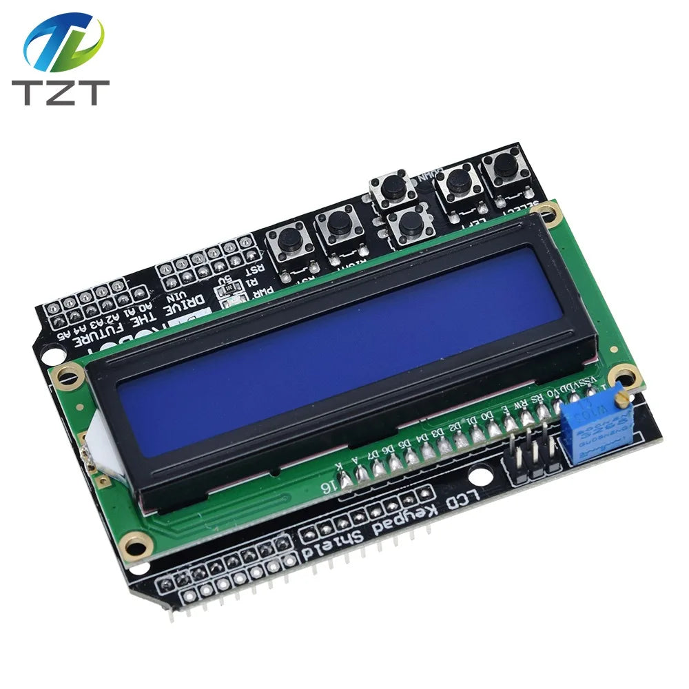 LCD1602 LCD Keypad Shield LCD 1602 Module Display For Arduino ATMEGA328 ATMEGA2560 raspberry pi UNO blue screen