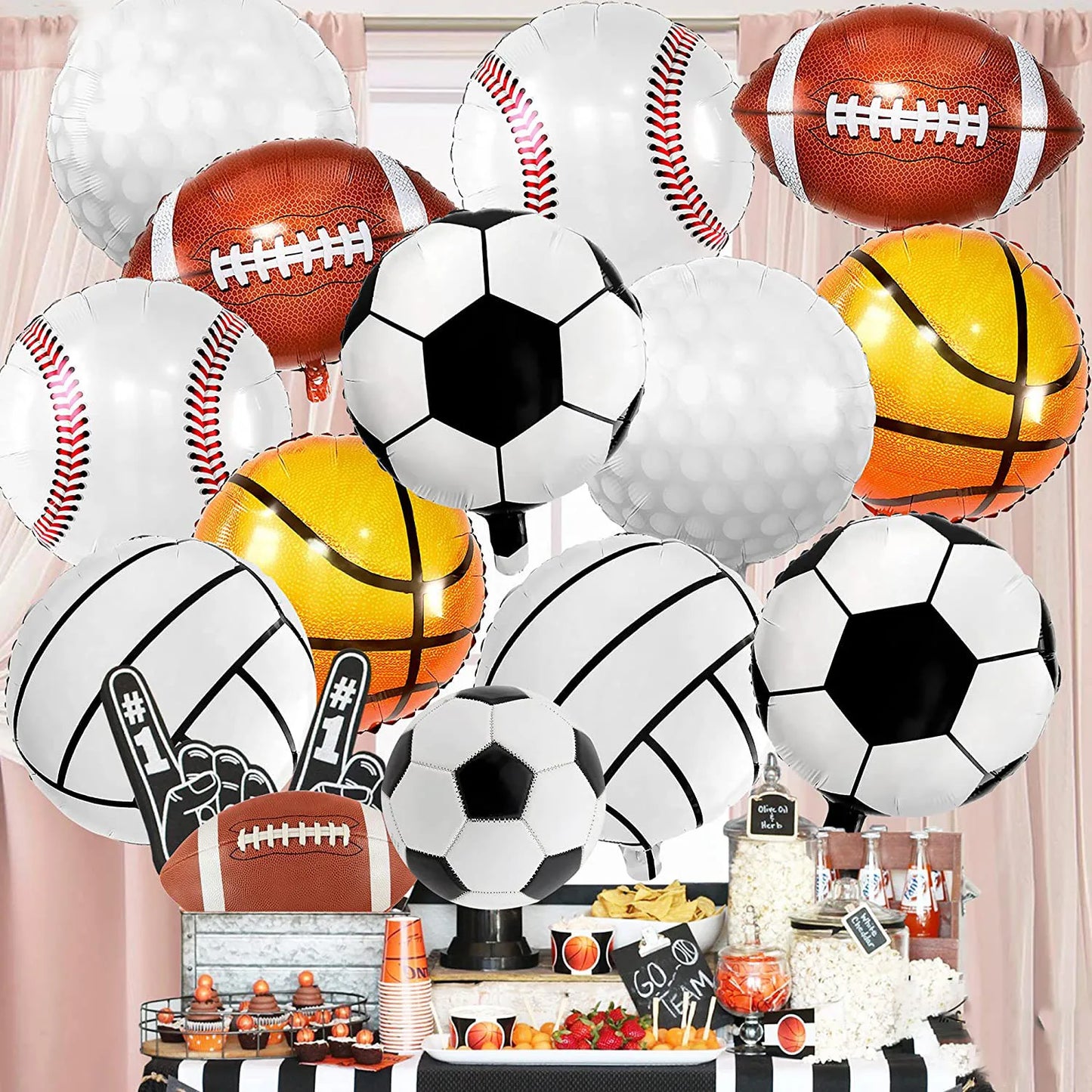 1PC 18inch Football Balloons Basketball Volleyball Bowling Golf Foil Ballons Kids Boy Baloons Toys Birthday Party Decorations