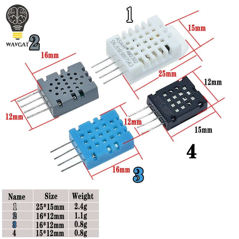 DHT11 DHT22 AM2302B AM2301 AM2320 Digital Temperature and Humidity Sensor AM2302 Temperature and Humidity Sensor For Arduino