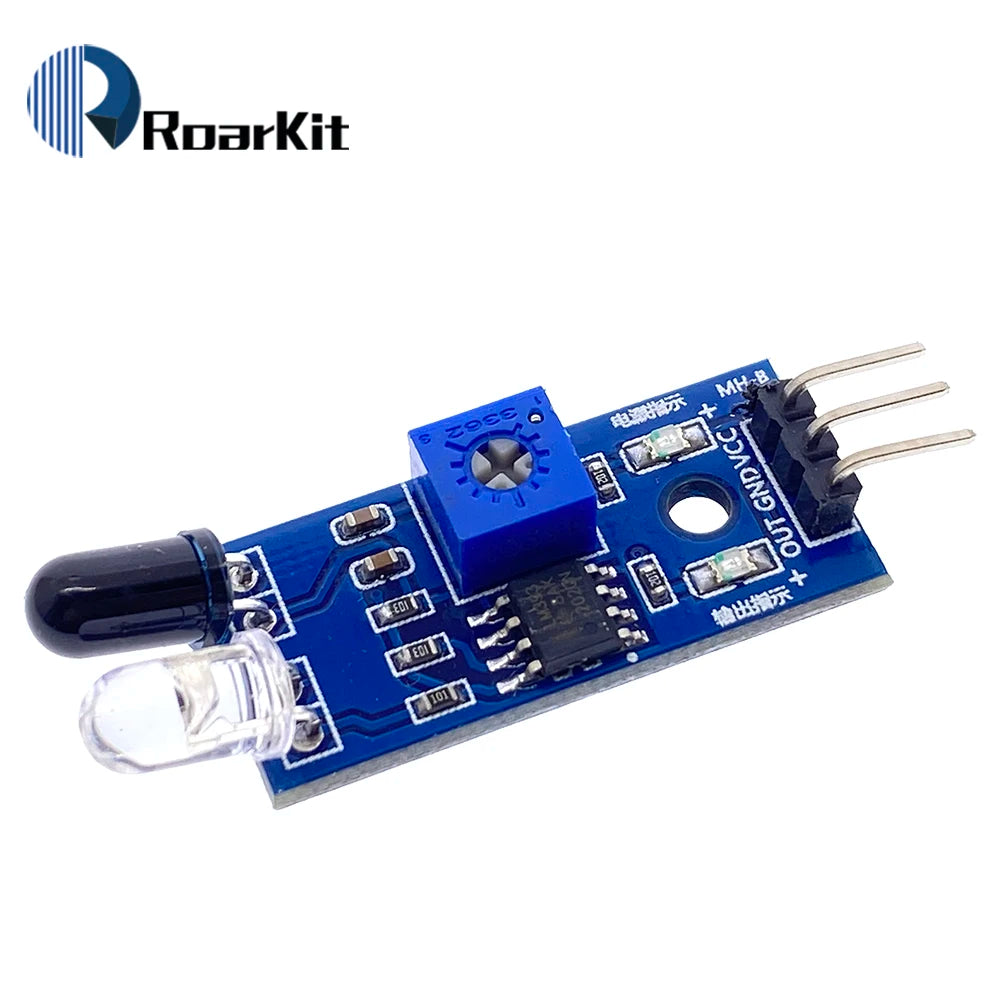 IR Infrared Obstacle Avoidance Sensor Module for Arduino Smart Car Robot 3-Wire Reflective Photoelectric New