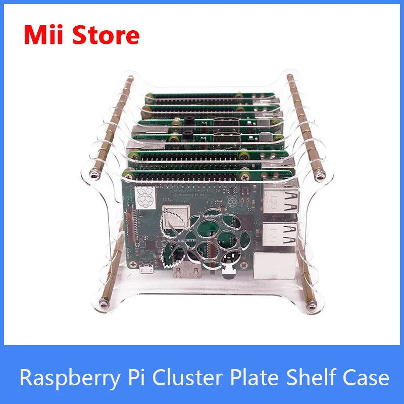 Raspberry Pi Stackable Cluster Plate Shelf 4B/3B/3B+/2B Model Multilayer Clear Stackable Case for Raspberry Pi