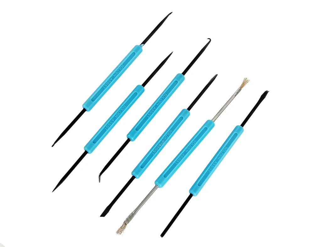 ESPLB Soldering Assist Hand Tools Set Precision Electronic Components for Welding Grinding Cleaning Repair Orange/Blue Color