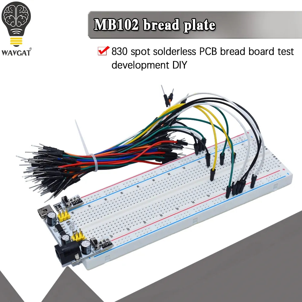 NEW MB-102 MB102 Breadboard 400 830 Point Solderless PCB Bread Board Test Develop DIY for arduino laboratory SYB-830