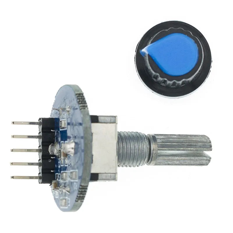 Rotary Encoder Module for Arduino Brick Sensor Development Round Audio Rotating Potentiometer Knob Cap EC11