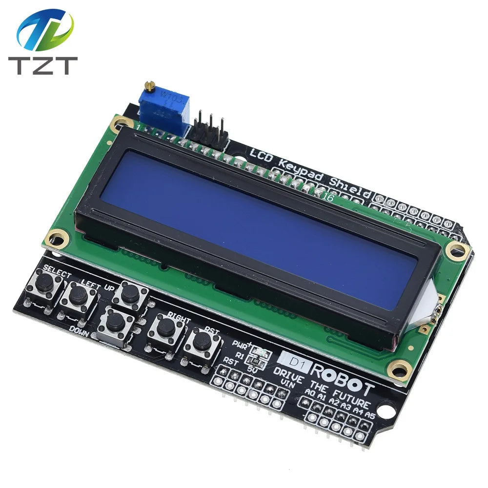 LCD1602 LCD Keypad Shield LCD 1602 Module Display For Arduino ATMEGA328 ATMEGA2560 raspberry pi UNO blue screen