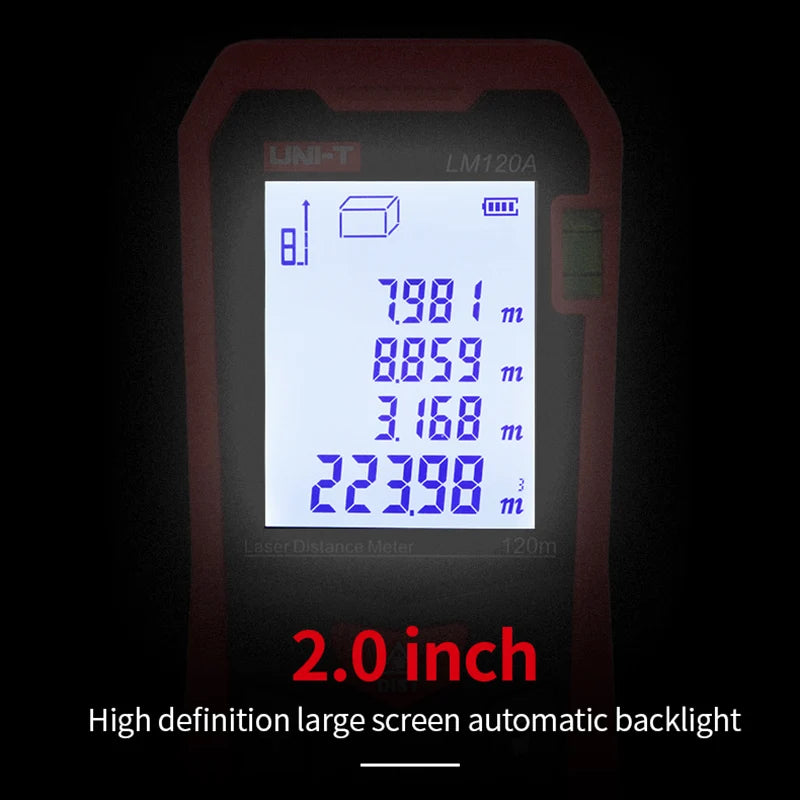 UNI-T Laser Rangefinder LM50A LM70A LM100A LM120A Laser Distance Meter Digital Range Finder Tape Measure