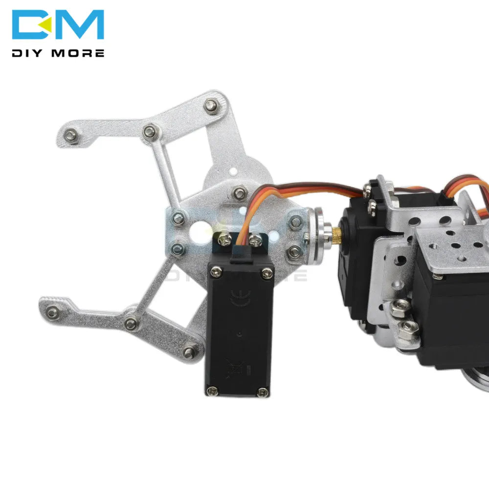 Manipulator ROT3U 6DOF Aluminium Robot Arm Mechanical Robotic Clamp Claw for Arduino Silver