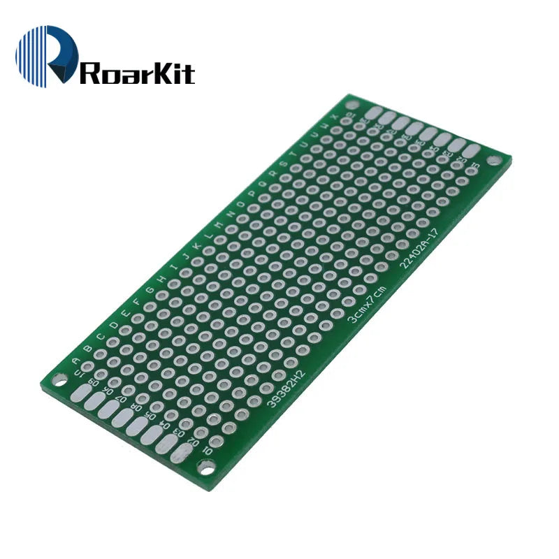 20pcs 5x7 4x6 3x7 2x8cm double Side Copper prototype pcb Universal Board Fiberglass board for Arduino