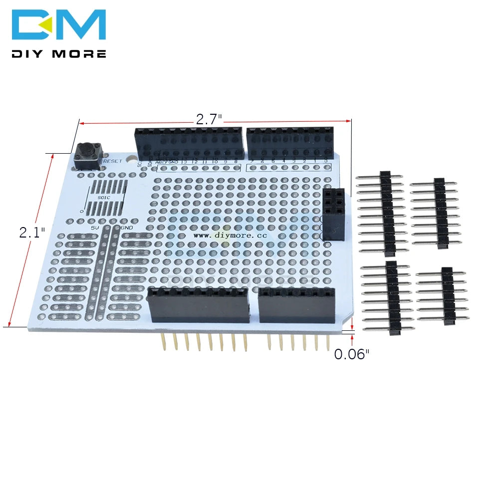 Prototype PCB Expansion Board For Arduino R3 Development Board Module PRGMR Breadboard Reset DIY KIT With Pins