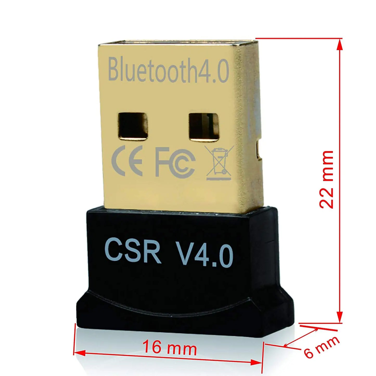 Wireless Mini USB Bluetooth CSR 4.0 Dual Mode Adapter Dongle for Windows 10 8 7 Vista XP 32/64 Bit Raspberry Pi Black