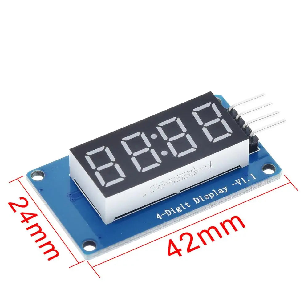 TZT TM1637 LED Display Module For Arduino 7 Segment 4 Bits 0.36Inch Clock RED Anode Digital Tube Four Serial Driver Board Pack