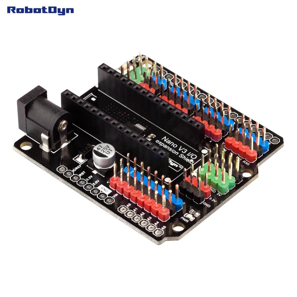 Nano I/O expansion Shield, for Arduino Nano V3 pinout. (Assembled)