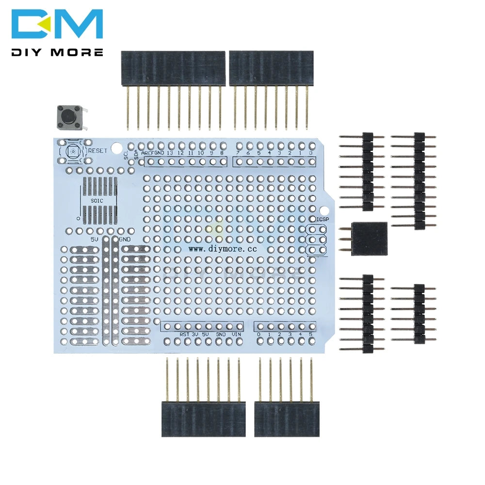 Prototype PCB Expansion Board For Arduino R3 Development Board Module PRGMR Breadboard Reset DIY KIT With Pins