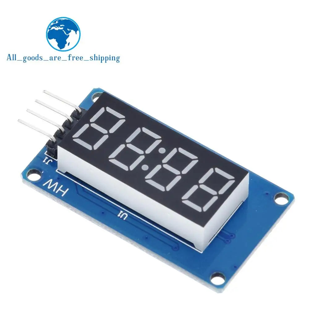 TZT TM1637 LED Display Module For Arduino 7 Segment 4 Bits 0.36Inch Clock RED Anode Digital Tube Four Serial Driver Board Pack