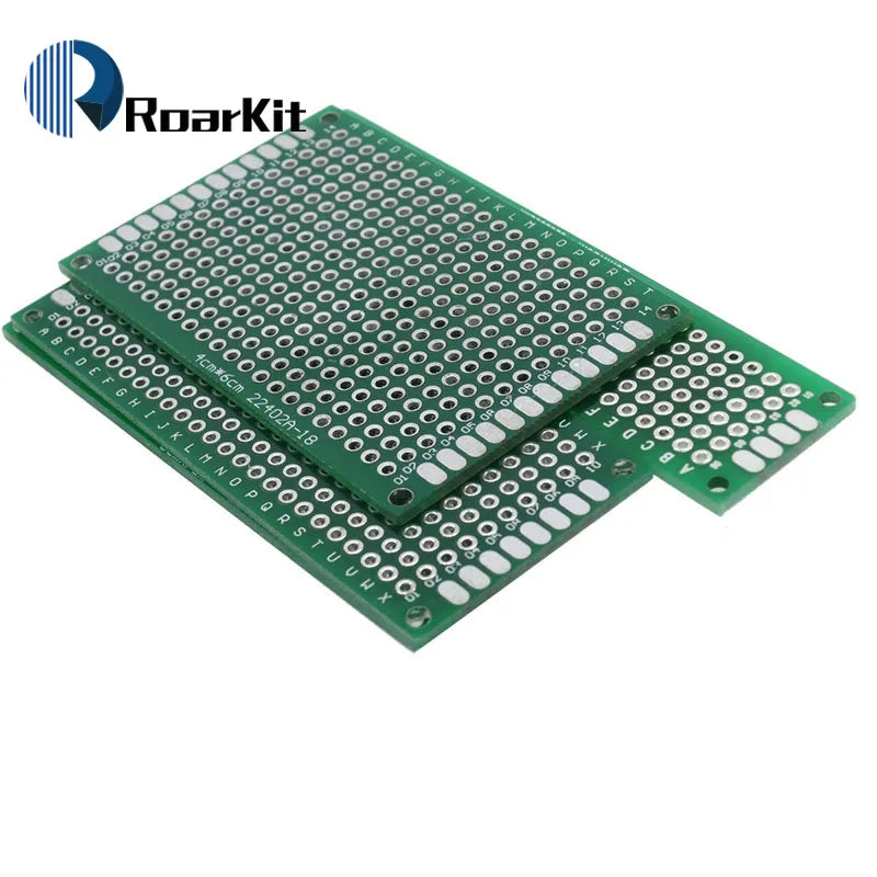 20pcs 5x7 4x6 3x7 2x8cm double Side Copper prototype pcb Universal Board Fiberglass board for Arduino