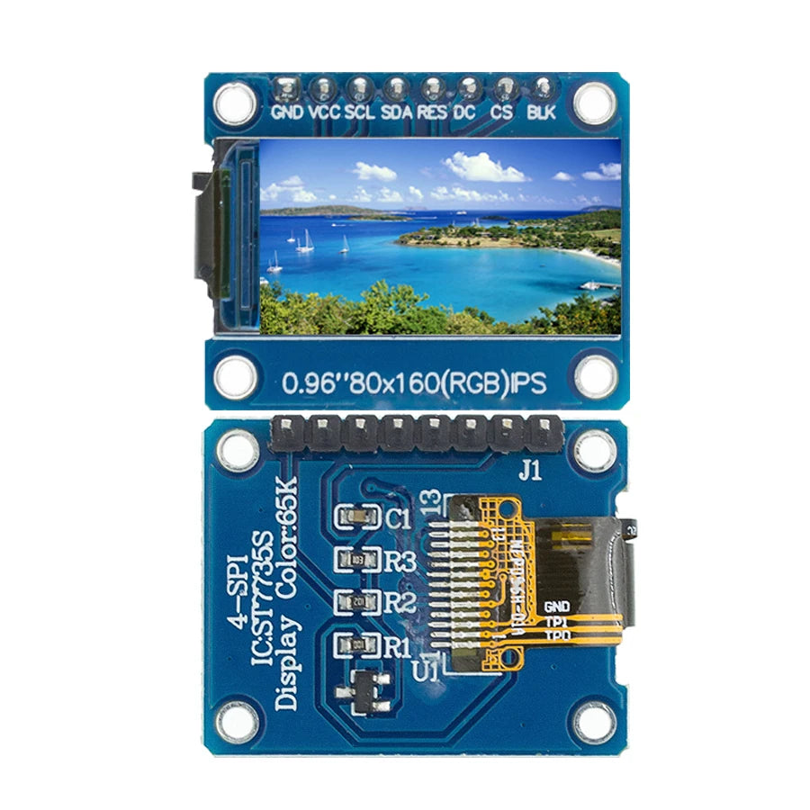 TFT Display 0.96/1.3/1.44/1.8 Inch IPS TN 7P SPI HD 65K Full Color LCD Module ST7789 ST7735 Drive IC 80*160 For Arduino