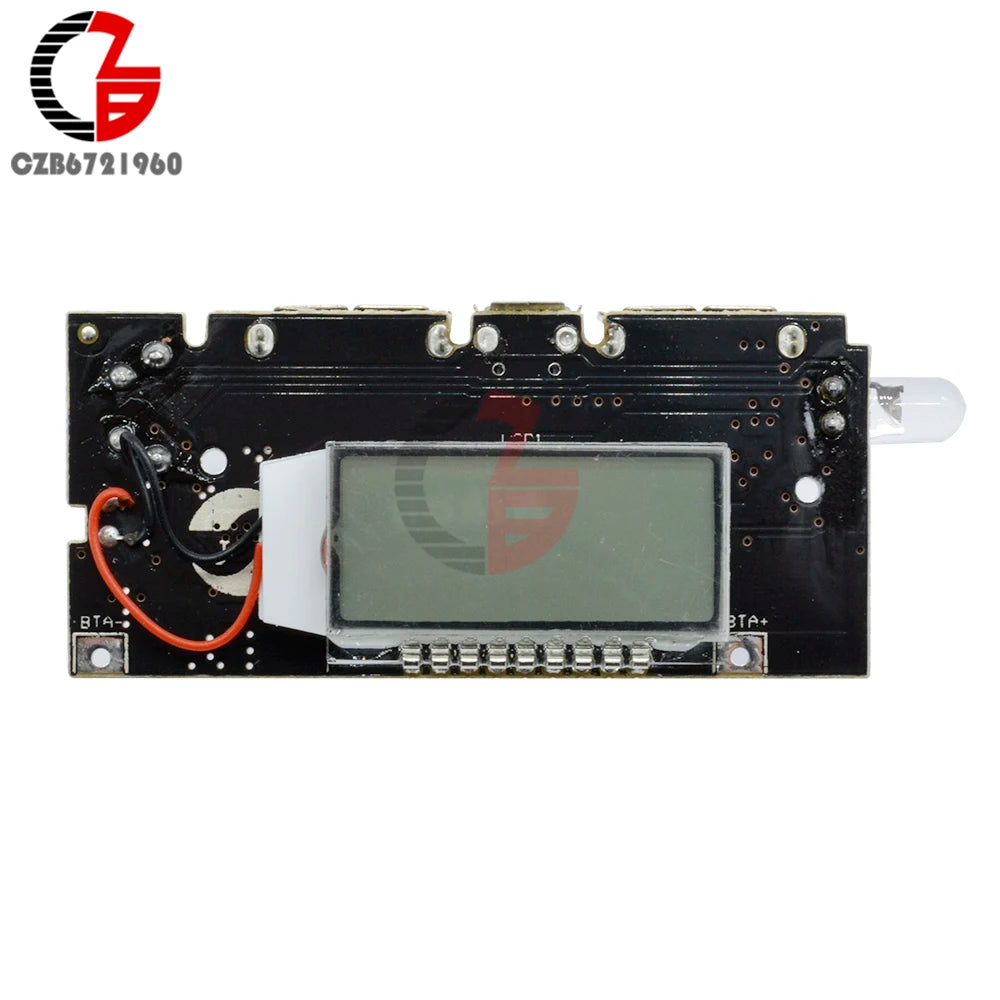 Dual USB 18650 Lithium Battery Charging Board Mobile Power Bank Charging Module PCB Board LCD Display for Arduino DIY 5V 1A 2.1A