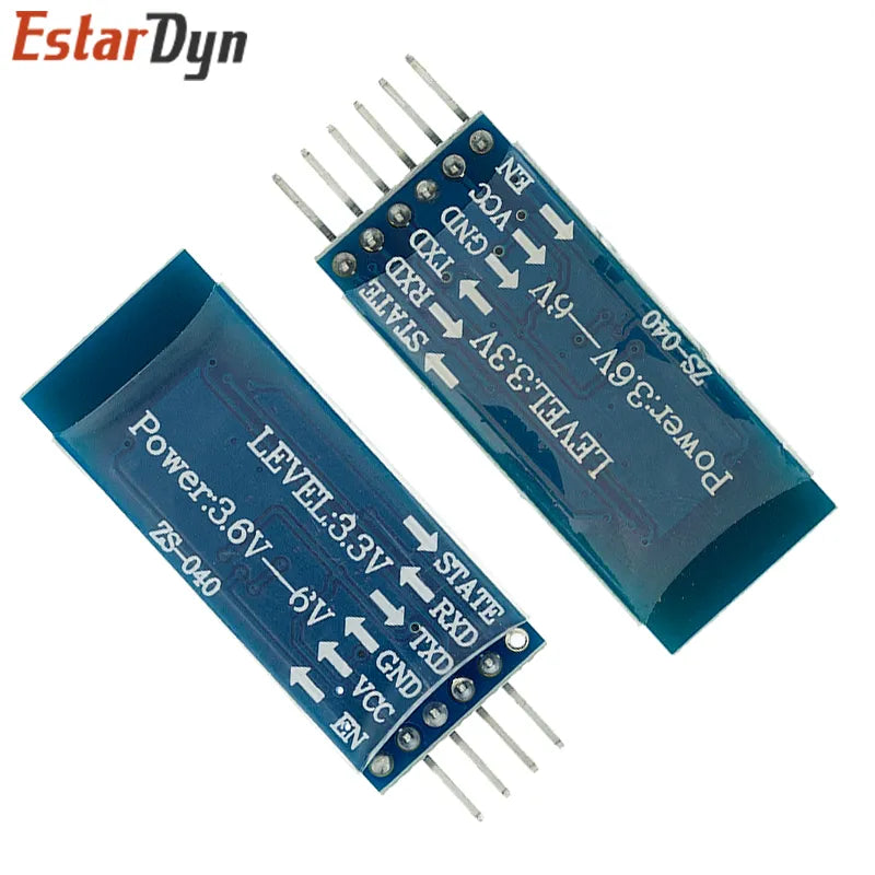 HC-05 HC-06 Master-Slave 6Pin/4Pin Anti-Reverse, Integrated Bluetooth Serial Pass-Through Module, Wireless Serial for Arduino