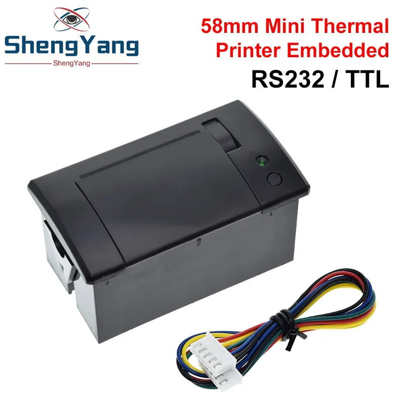 58mm mini thermal printer Embedded POS Receipt Tickets Printer with interface  RS232 / TTL use with 5v-9v for arduino android