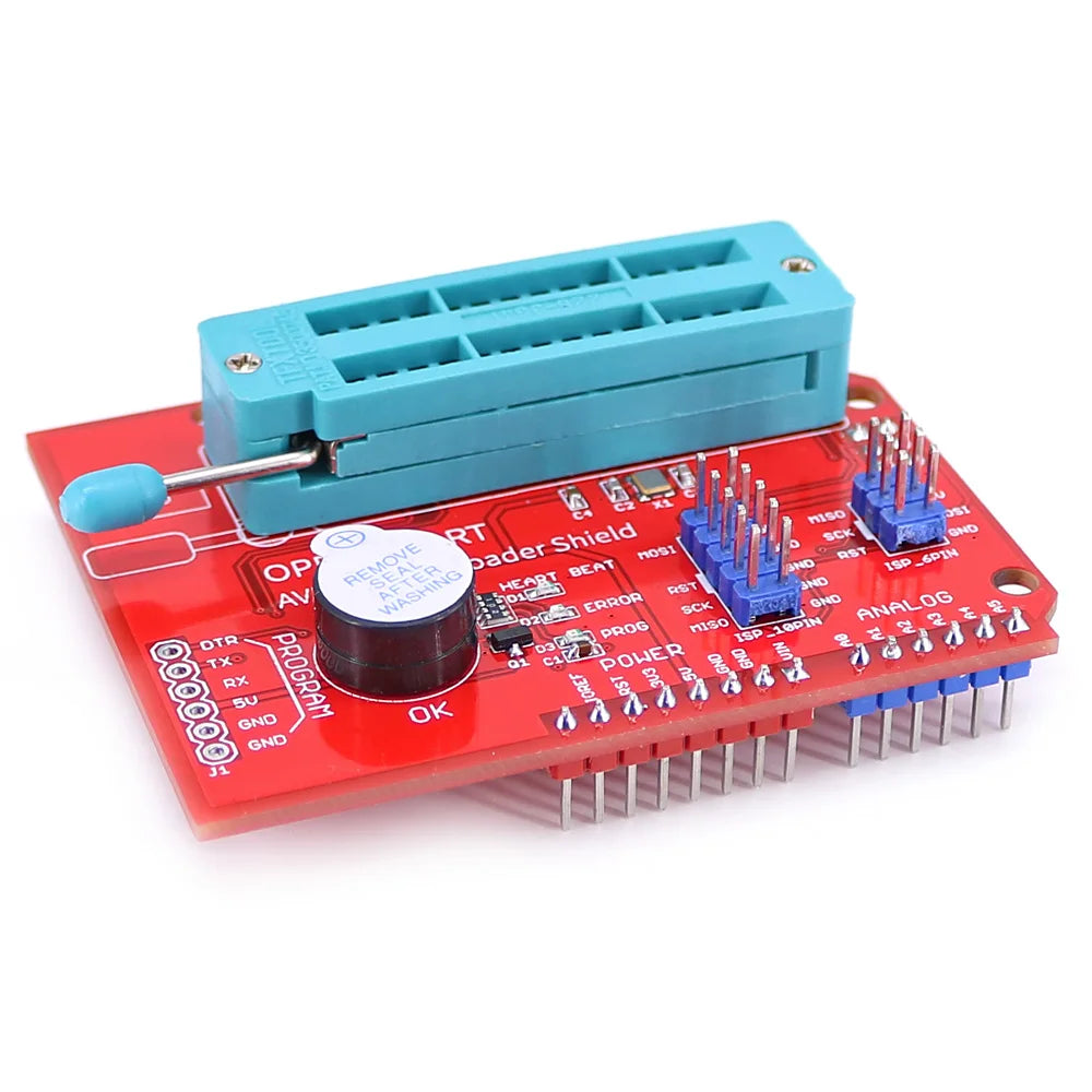 AVR ISP Bootloader Shield Burning Programmer Board for Atmega328P Bootloader module with buzzer and LED indicator for Arduino