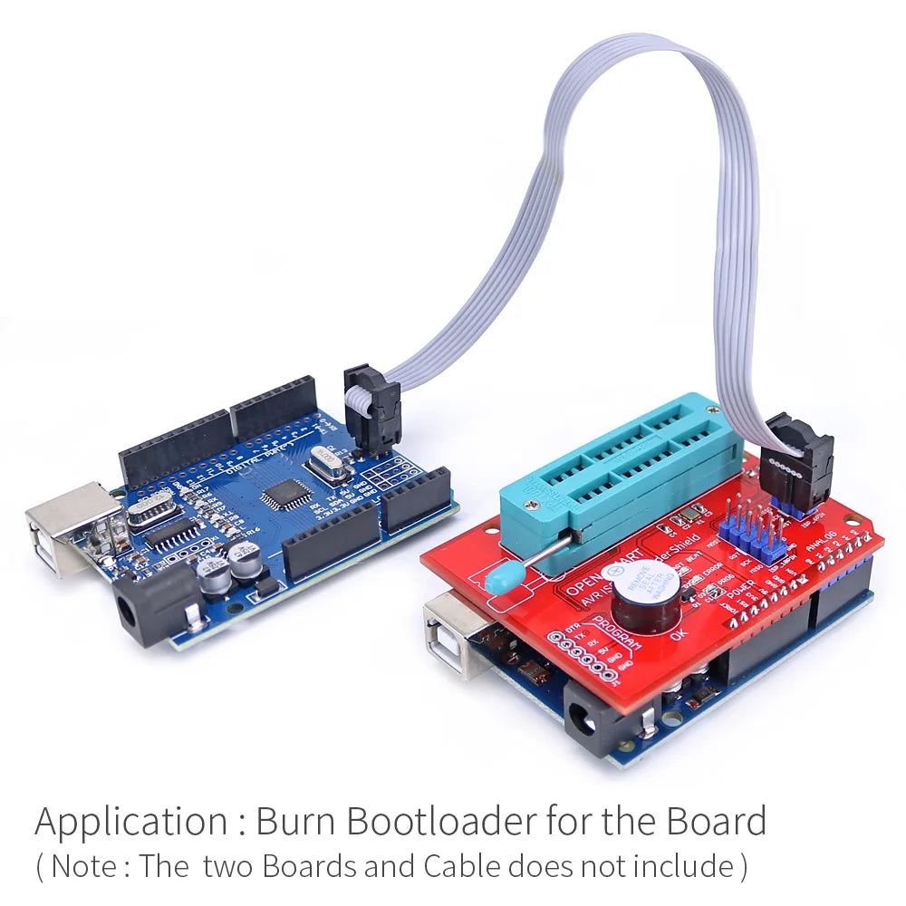 AVR ISP Bootloader Shield Burning Programmer Board for Atmega328P Bootloader module with buzzer and LED indicator for Arduino