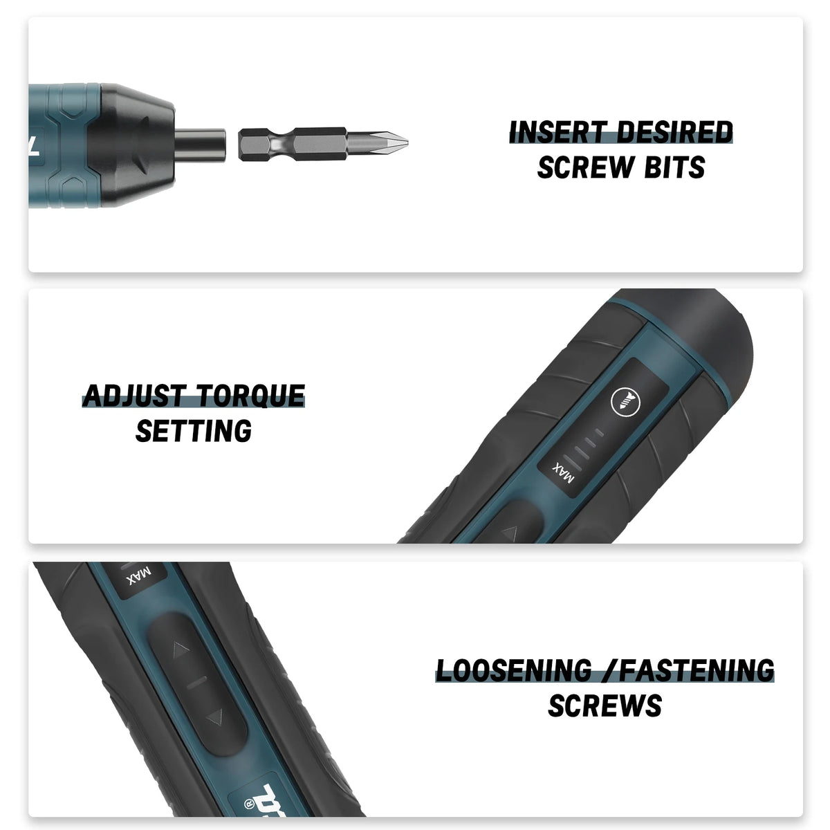 Makita Cordless Electric Screwdriver | 3.6V 5N.m Torque | 1/4" Chuck | 1300mAh Li - ion Battery.HT422