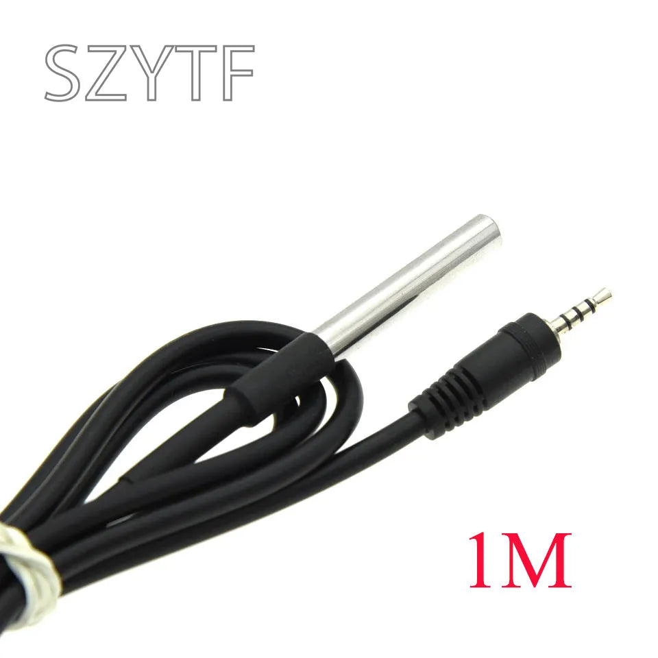 Stainless Steel Waterproof DS18b20 12/3/5M Thread Temperature Probe Temperature Sensor 18B20 Cable For Arduino