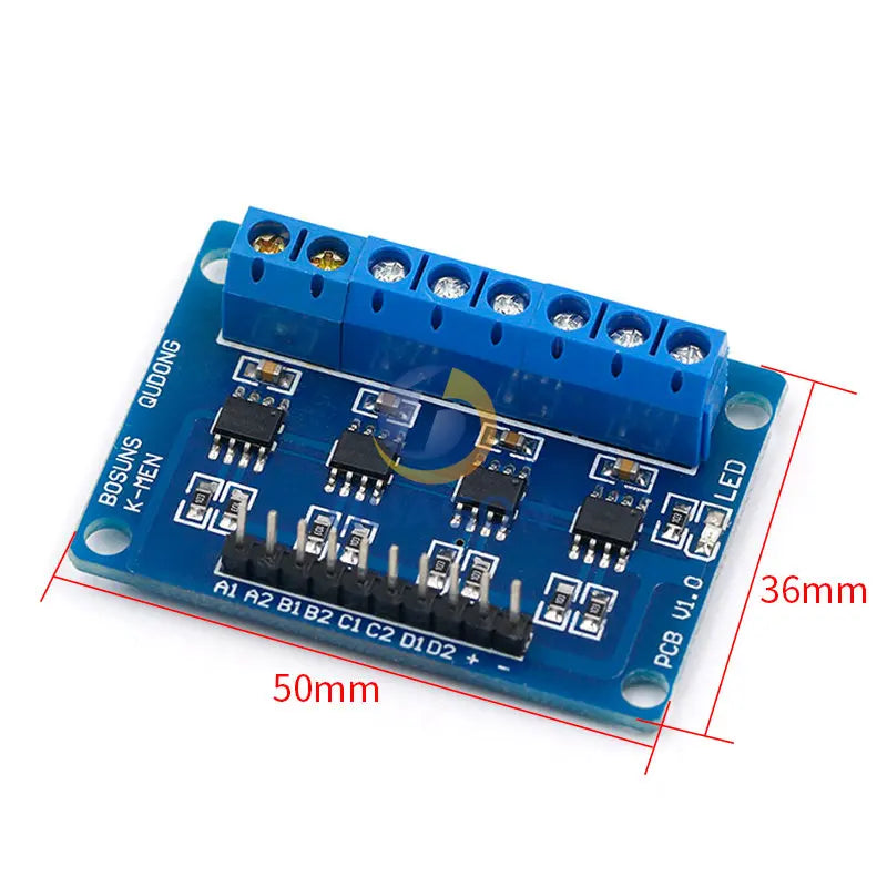 4CH 4 Channel HG7881 Chip H-bridge DC 2.5-12V Stepper Motor Driver Module Controller PCB Board 4 Way 2 Phase for Arduino