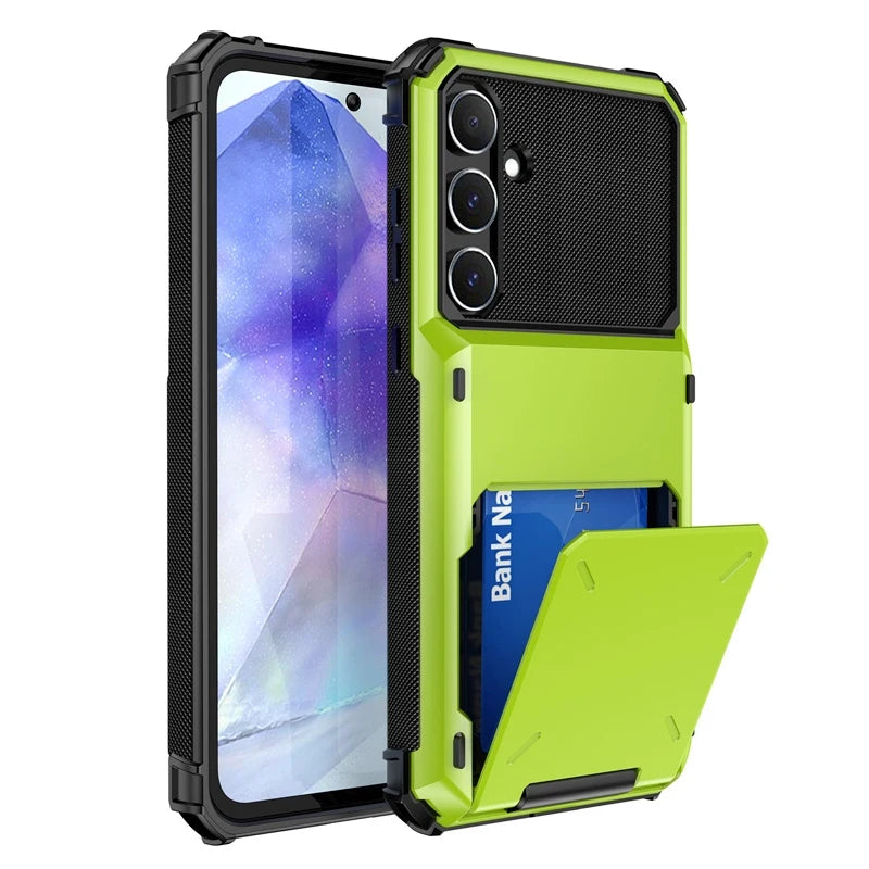 Wallet Case For Samsung Galaxy A16 A26 A36 A56 5G A06 A05 A15 A25 A35 A55 A14 A34 A54 A12 A04s Heavy Duty Armor Cards Slot Cover