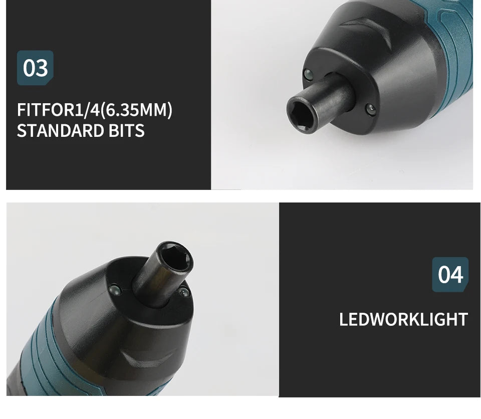Makita Cordless Electric Screwdriver | 3.6V 5N.m Torque | 1/4" Chuck | 1300mAh Li - ion Battery.HT422
