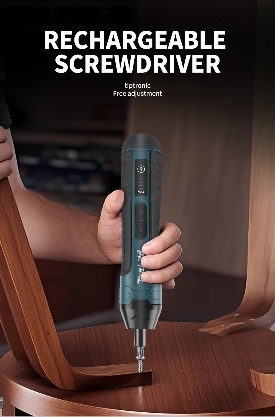 Makita Cordless Electric Screwdriver | 3.6V 5N.m Torque | 1/4" Chuck | 1300mAh Li - ion Battery.HT422