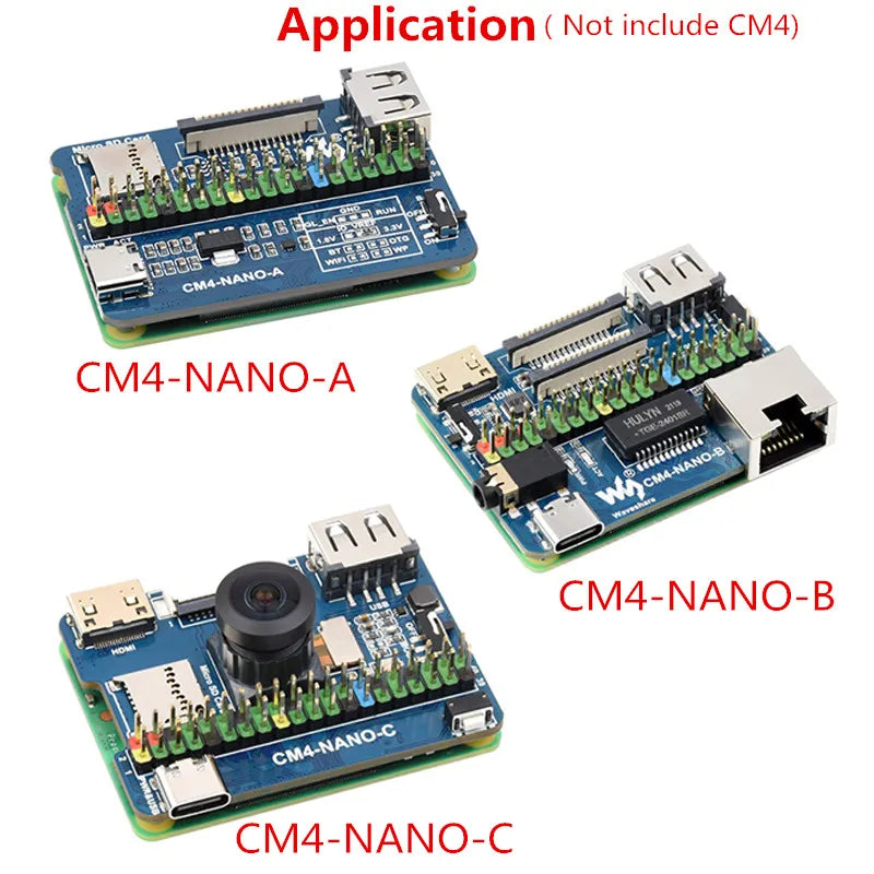 Raspberry Pi CM4 Nano Base Board (B) USB CSI DSI Mini HDMI-Compatible Gigabit Ethernet RJ45 Same Size as the CM4 for RPI