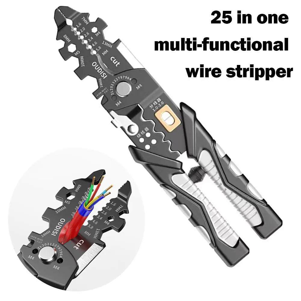 Multifunctional Electrician Pliers Long Nose Pliers Wire Stripper Cable Cutter Terminal Crimping Hand Tools