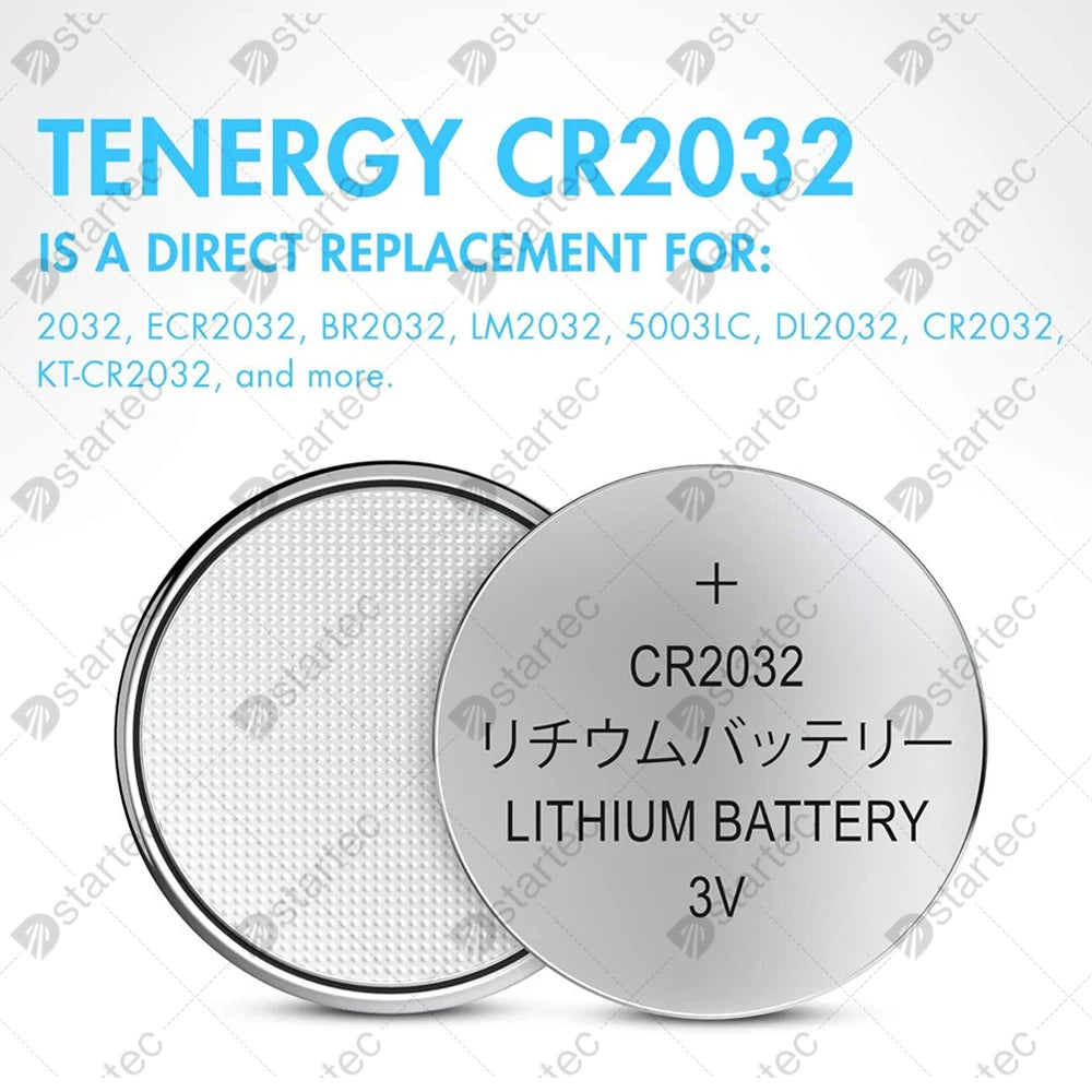 10PCS Koonenda CR2032 3V Lithium Battery, CR Lithium 3 Volt 220mAh Coin Cell for Watches, Key Fob, Car Remote, Glucose Monitor