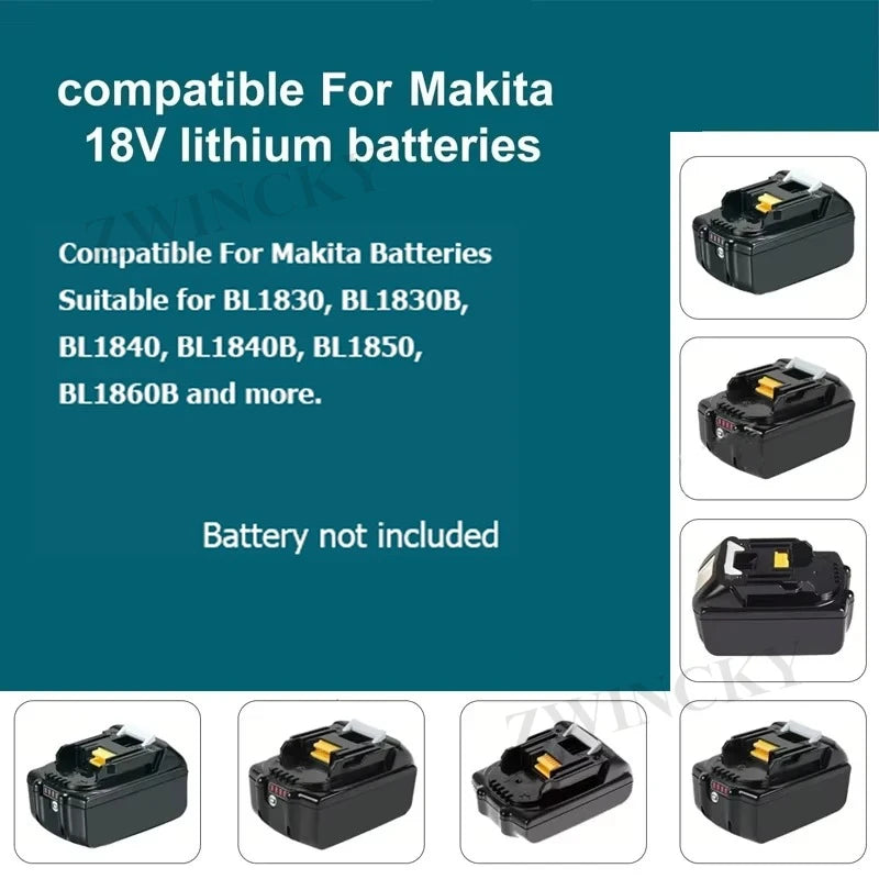 LED Working Light Lantern For Makita 18V Li-ion Battery Emergency Lamp Flashlight Torch Spotlight With Dual USB Camping Lighting
