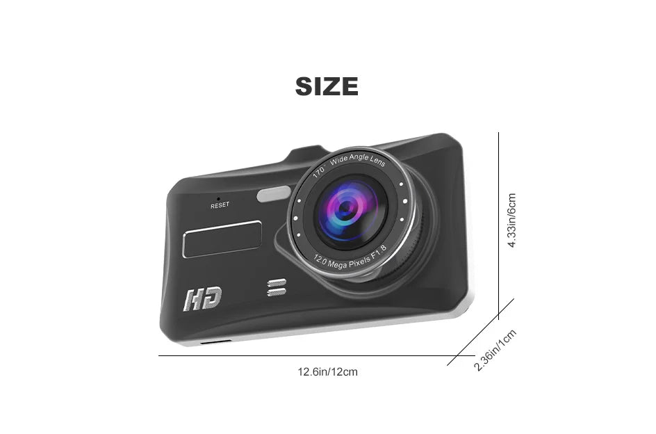 Dashcam 24H Touch Night Vision FULL HD 1080P Front And Rear Camera 4.0 Inch CAR DVR Mirror Digital Video Recorder Dvr Black Box