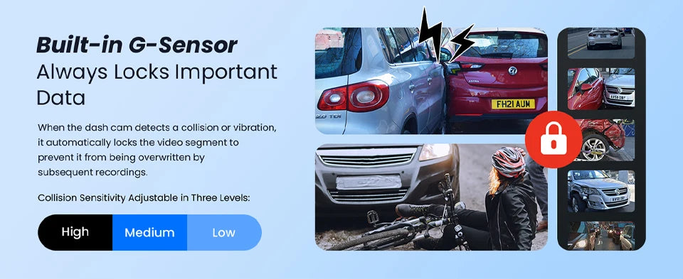 Dash Cam 4K UHD Recording Car Camera DVR Night Vision Video Recorder GPS Wi-Fi  Support Dual Lens Room 2.5K Rear View Camera