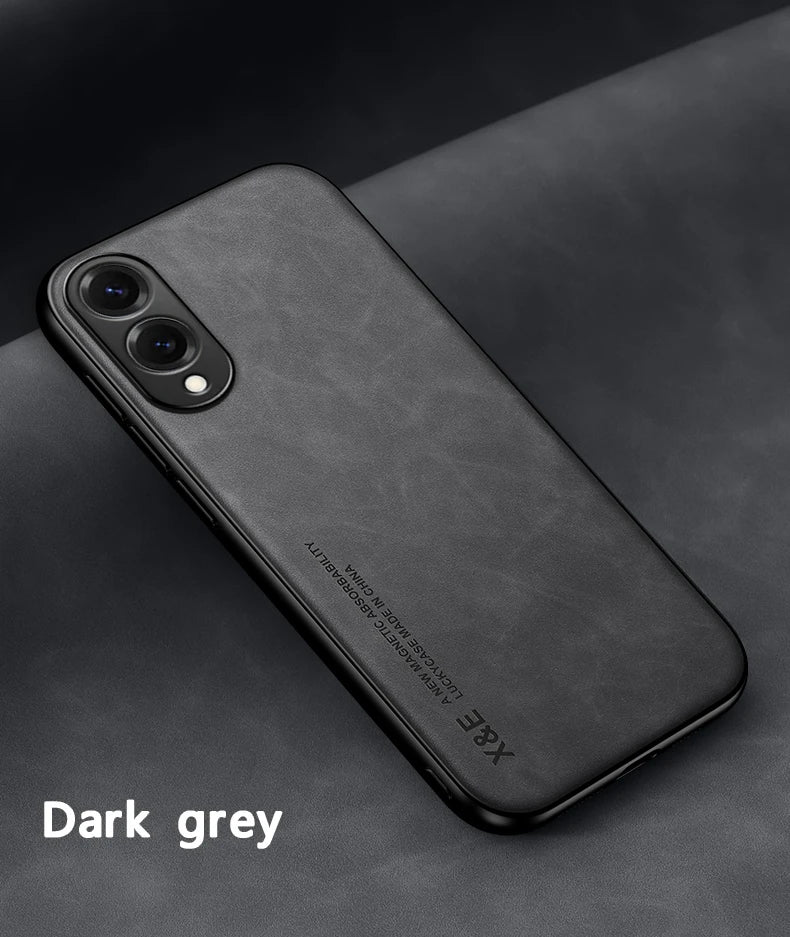 Magnetic Sheepskin Leather Case For Samsung Galaxy S25 S24 S23 S22 S21 S20 Ultra FE S25 Edge S10 S9 Plus Soft Shockproof Cover