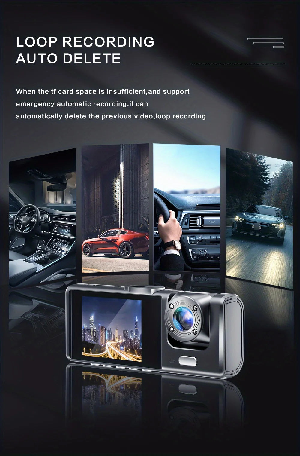 WIFI APP Control Car Dvr 2/3 Channel 1080P Dash Cam for Cars Front optional Rear View Recorder Video Car Camera Car Assecories