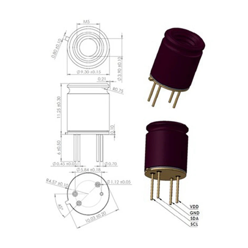 New MLX90640 Camera Module Thermal Image Temperature Sensor 32X24 IR Infrared Array Thermometric Dot Matrix 32X24