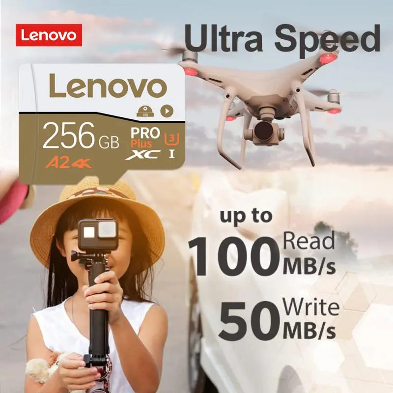 Lenovo High speed 2TB Flash Memory Card 1TB 512GB 256GB 128GB 64GB Class 10 Waterproof V30 Micro TF SD Card For nintendo Switch