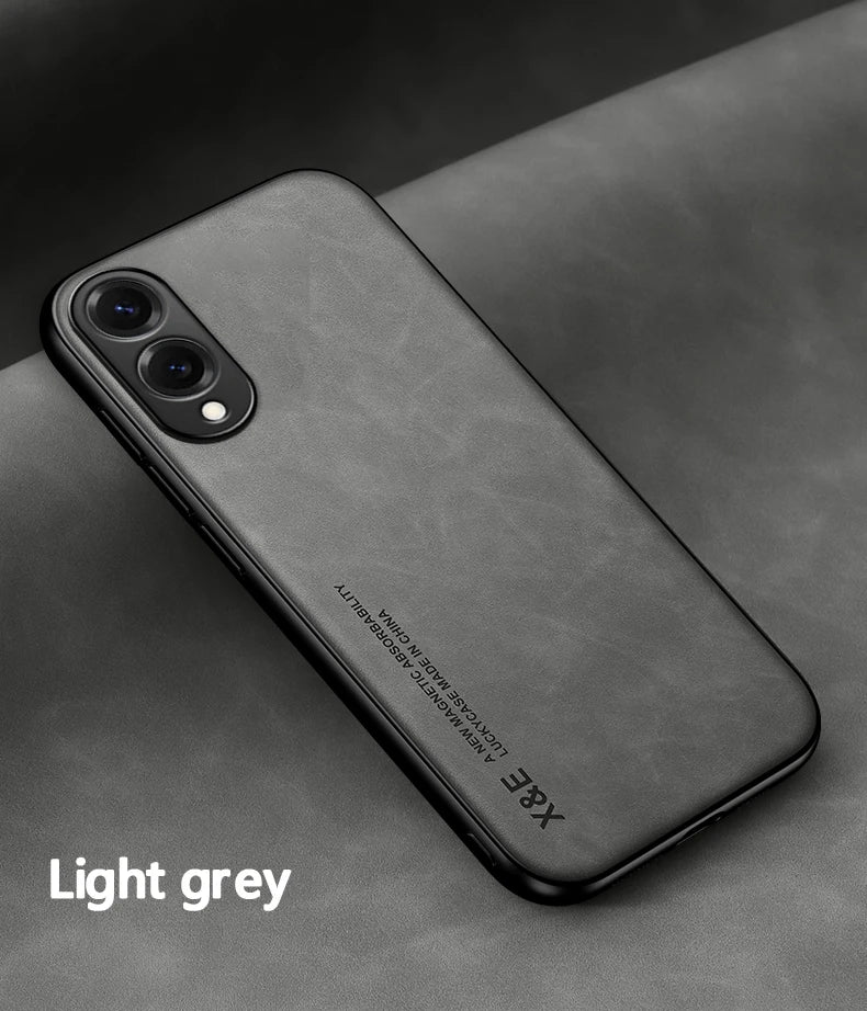 Magnetic Sheepskin Leather Case For Samsung Galaxy S25 S24 S23 S22 S21 S20 Ultra FE S25 Edge S10 S9 Plus Soft Shockproof Cover