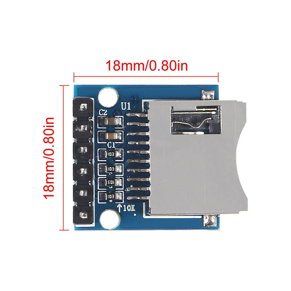 10Pcs Micro SD SDHC TF Card Adapter Reader Module with SPI Interface Level Conversion Chip Compatible with Arduino Raspberry Pi