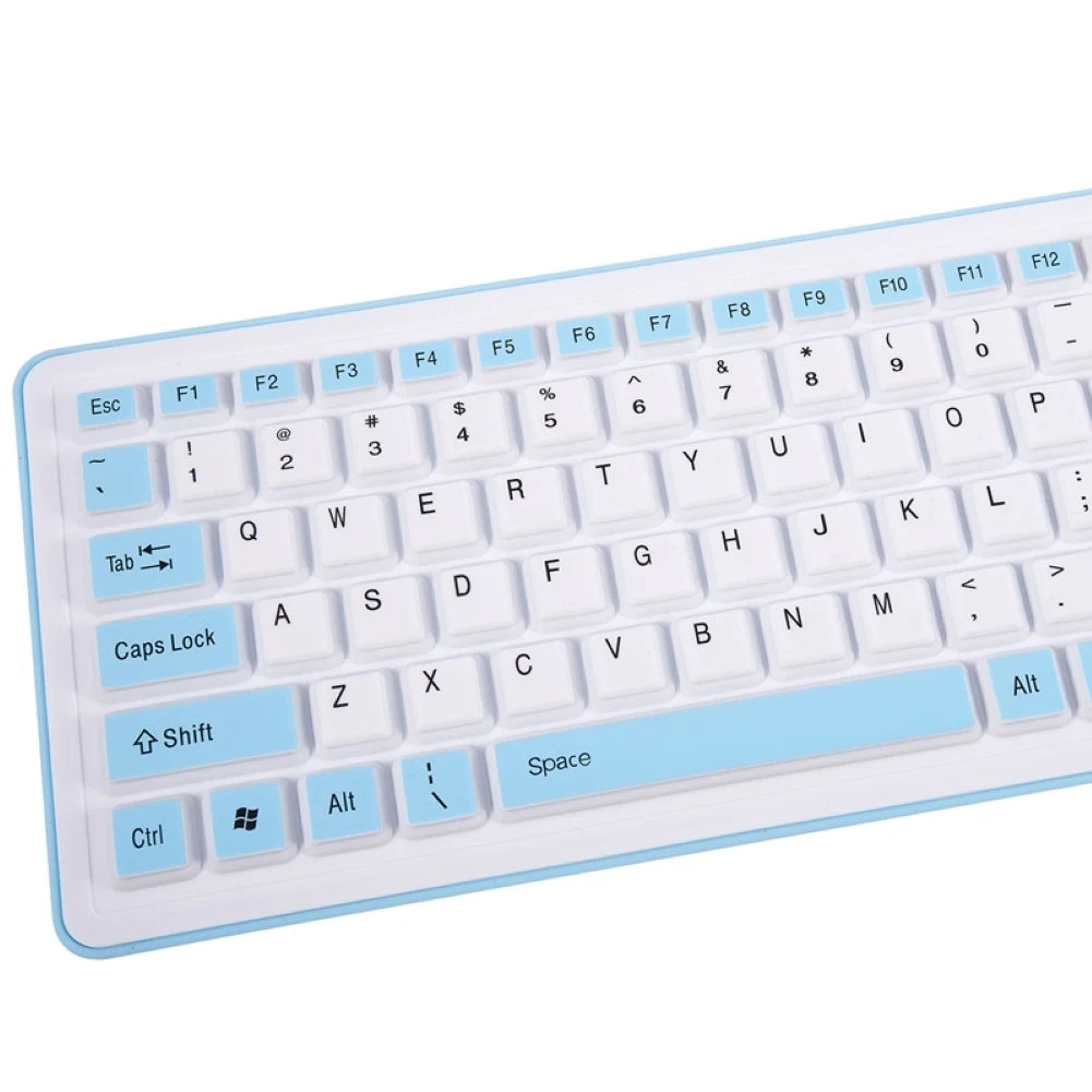 NEW Wire Bluetooth Keyboard Foldable Roll Up Silent 87key Keypads Soft Silicone Flexible Teclado For PC Tablet