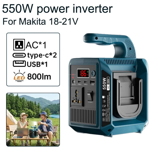 550W Pure Sine Inverter for Makita 18V Batteries