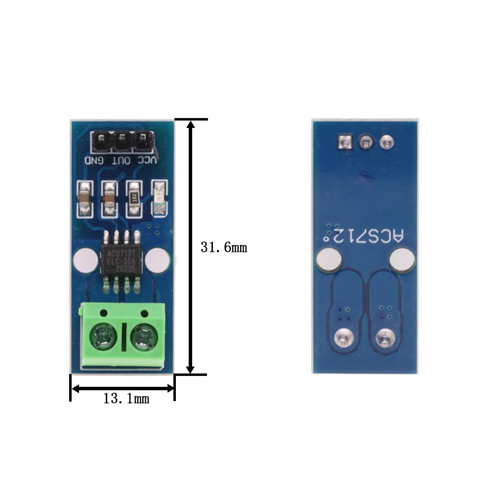 Hot Sale ACS712 5A 20A 30A Range Detection Hall Current Sensor Module ACS724 40A 50A Model For Arduino