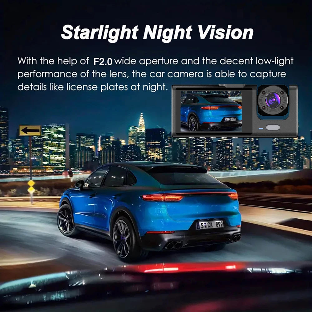 WIFI APP Control Car Dvr 2/3 Channel 1080P Dash Cam for Cars Front optional Rear View Recorder Video Car Camera Car Assecories