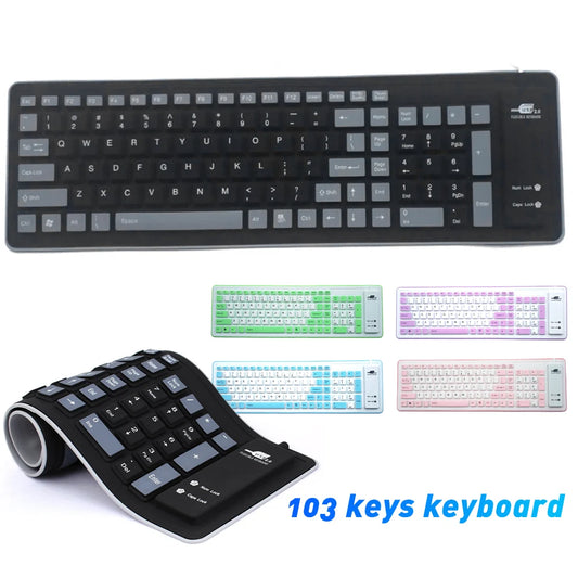 Foldable Silicone Bluetooth Keyboard